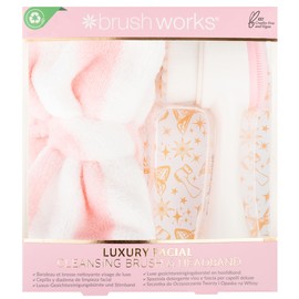 Brushworks Luxury facial cleansing brush and headband.