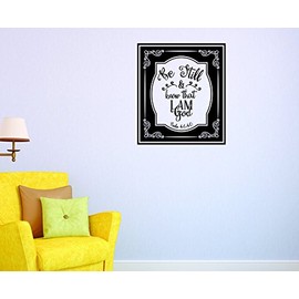 Design with Vinyl Decals Be Still Know That I Am God Psalm 4642 Wall Art Size 20 Inches x 30 Inches 22 Colors Available