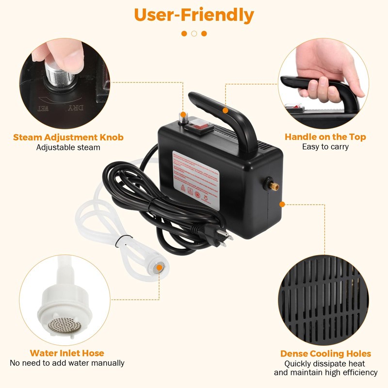 BEAMNOVA High Pressure Handheld Steam Cleaner Cleaning Car Steamer for