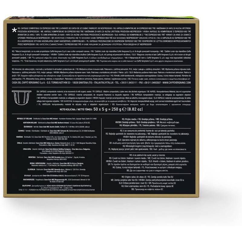 Caffè Vergnano 1882 , Compostable capsules compatible with Nespresso® –