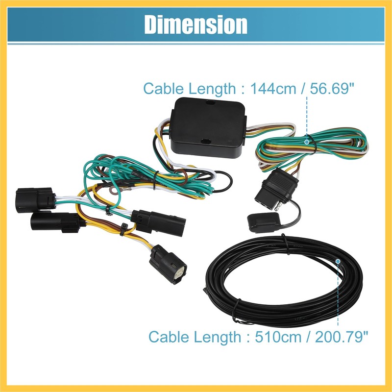 REPAIROCK 1 Set 118494 4-Pin Trailer Wiring Harness for Ford