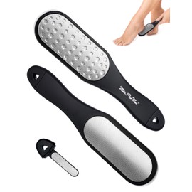NUOVA Raspa Piedi Professionale in Acciaio Inox MARCHIO® ITALIANO L' Unica con Design Curvo Lima Piedi per Pedicure Rimozione Calli Duroni Talloni Screpolati Pelle Morta