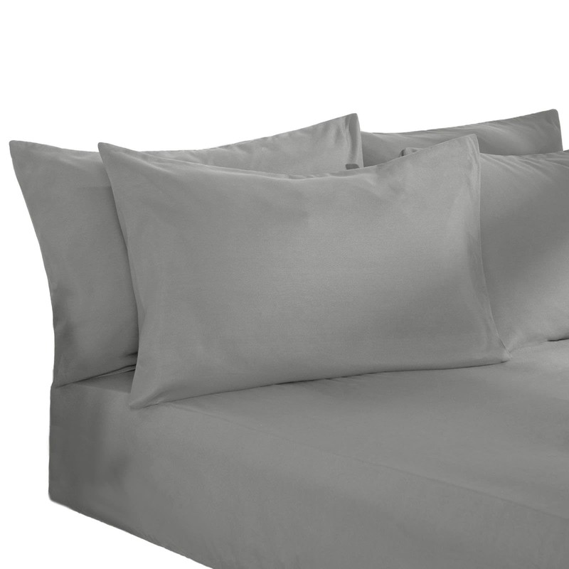 Brentfords Single Fitted Sheet Grey, Deep Fitted Sheet Bed Cover