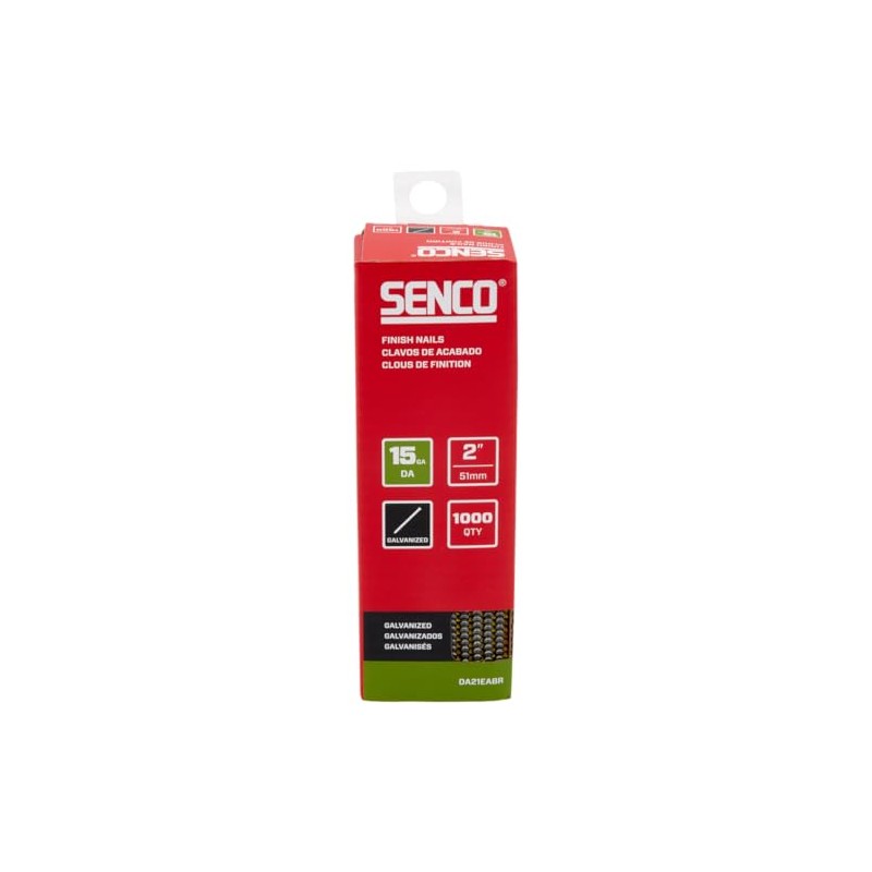 SENCO DA21EABR 2" 15 Gauge Angled Finish Nails, Galvanized Finish