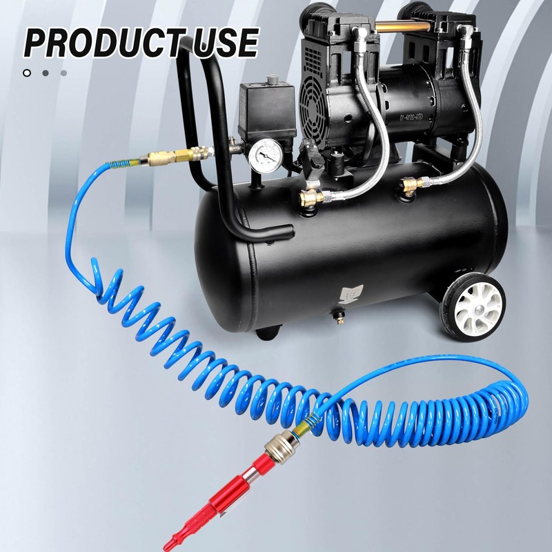 TAILONZ PNEUMATIC 5M PU Air Spiral Hose with 8 mm