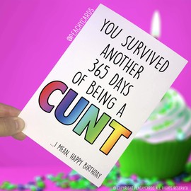 Happy Birthday Cards, Boyfriend Cards, C*nt Cards, Funny Card Birthday Cards Card for Friend Uncle Cards Novelty Cards Joke Cards Fun PC154