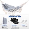Anyoo Hammock Garden Cotton Hammock Comfortable Fabric Elegant Deluxe Tassels