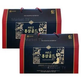 half club Chong Kun Dang Health 6-year-old red ginseng gold 70ml x 2 sets/30 packets / 종근당건강 6년근 홍삼골드 70ml x 2세트／30포