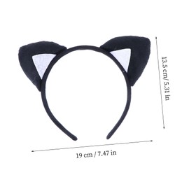 Ipetboom 5pcs Cartoon Animal Headband Cat Costume Headband Costume Cosplay Ears Headpiece Cat Headband Accessory White Cat Ears Furry Kitten Ear Headband Kitten Cosplay Headband Soft Fabric