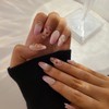 Antique pink gradient handmade nail tip - Almond / 엔틱