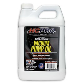 HCPRO Super Premium Vacuum Pump Oil - 1 Gallon (1) HCVPO128 Universal Synthetic Oil for Optimal Vacuum Performance, Extended Pump Life, and Non-Misting Formulation