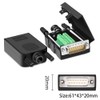 Willwewon 4pcs DB15 RS232 D-SUB Serial Adapter, 15-Pin Port Terminal