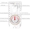 Outdoor Baseplate Ruler Map Scale Compass Hiking Explorer Compass with
