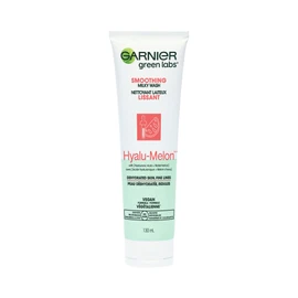 Garnier SkinActive Green Labs Hyalu-Melon Smoothing Milky Washable Cleanser with Hyaluronic Acid + Watermelon for Dehydrated Skin, Fine Lines, (Packaging May Vary), 4.4 FL Oz
