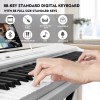 MUSTAR White 88Keys Semi-Weighted Digital Piano Electric Keyboards w/Pedal,Stand