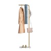 TIEOU Gold Coat Racks, Metal Coat Racks Freestanding with Crossbar