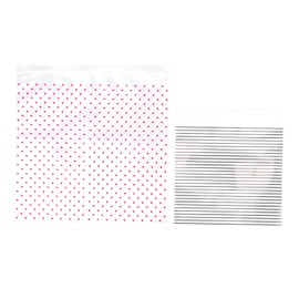 Miamica Dots & Stripes, Fuchsia & Navy, 12 Pack