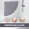 EXGUEACK Corner Shower Mat: 21"x21" Anti Slip Mat for Corner