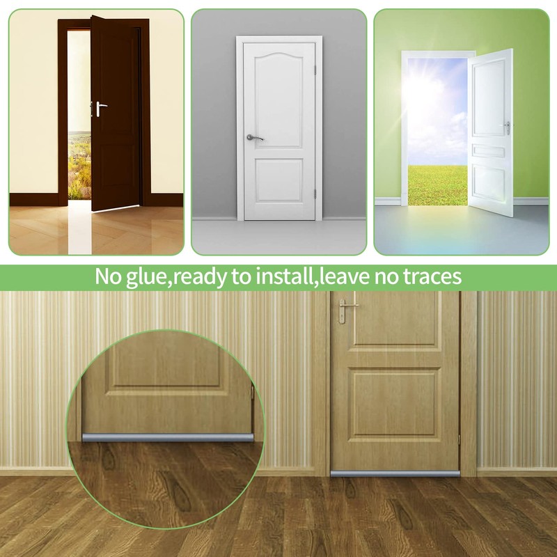 Double Under Door Draught Excluder, Draft Excluder for Doors, Adjustable