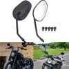 BREDUXSER Universal 8mm 10mm Oval Motorcycle RearView Side Mirrors for