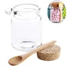 1Pcs 250ml/8.5oz Empty Clear Glass Jam Jar with Cork and
