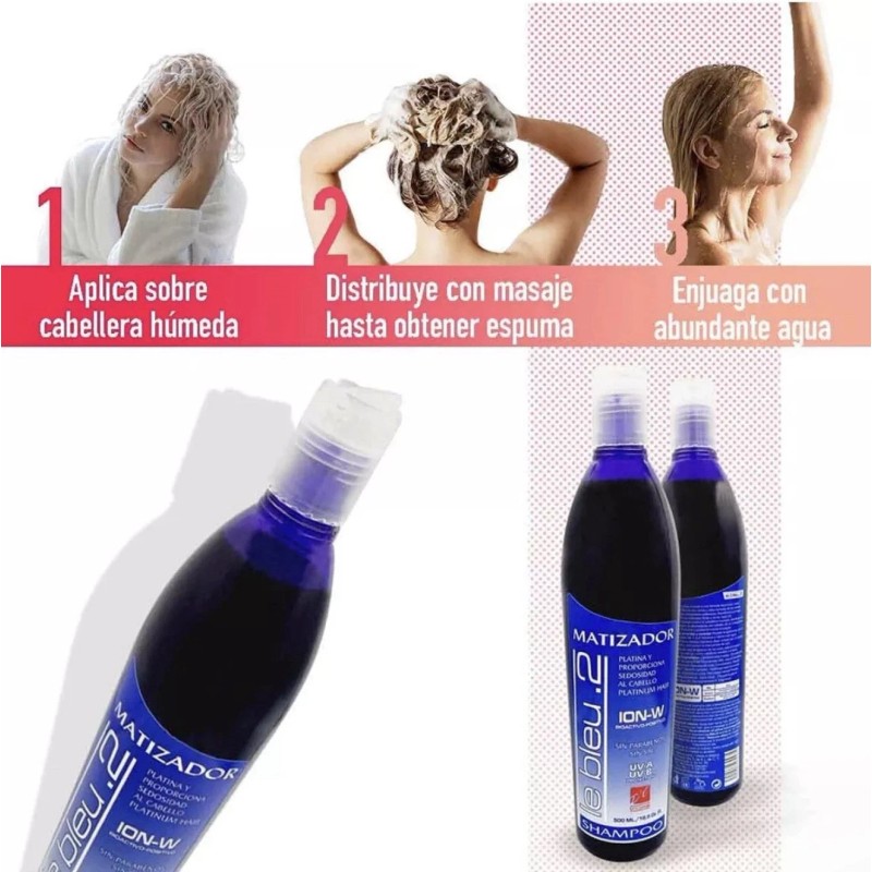 D’Conde Shampoo Matizador Morado Le Bleu Sin Sales Ni Parabenos