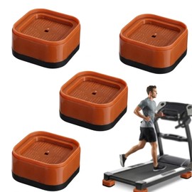 suction 4 PCS Ramp Blocks for the Treadmill, Treadmill Incline Riser Blocks, Adjustable Height Support for Various Home Gym Equipment, Durable Brown Construction with Non-slip Base