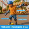 7pzas Kit De Proteccion Rodilla Codo Mano Patinaje Para Niño