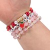 8pcs Cute Fruit Strawberry Bracelets for Women Girls Pink Rose