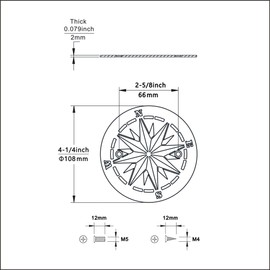 AIDISHANGPIN 02015R4PMB 4 1/4-Inch Screw-in Shower Strainer Drain Cover, Matte Black