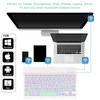 UX030 Lightweight Ergonomic Keyboard with Background RGB Light, Multi Device