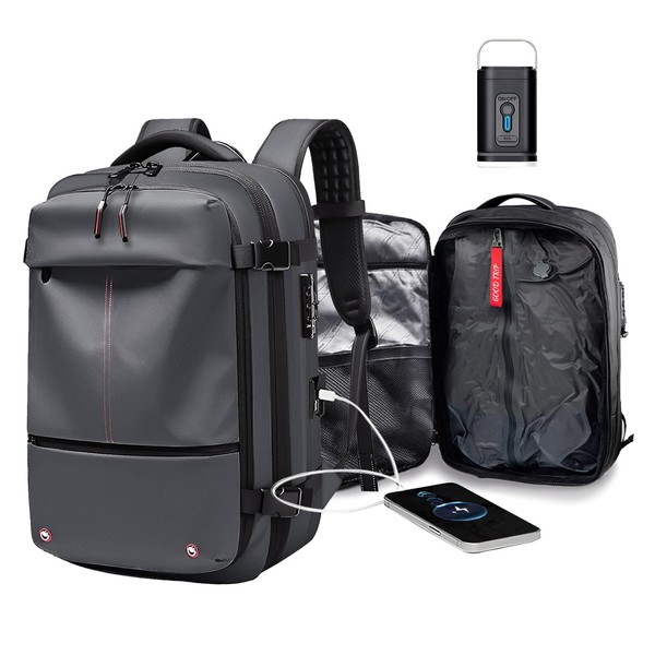 Vacpack with Detachable Air Bag,60L Vacuum Backpack Travel with Usb