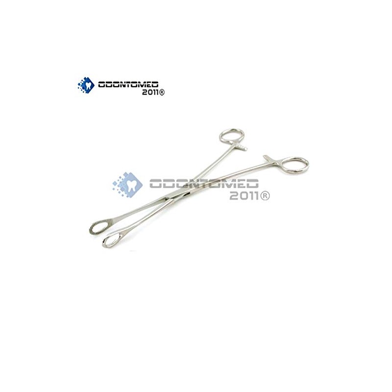 OdontoMed2011 FOERSTER Sponge Forceps, Serrated, 9-1/2" Length 9.5"