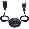 Twidec/Foot Switch Floor Black Foot Pedal Push Switch Round Inline