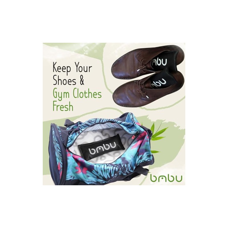 bmbu Charcoal Shoe Deodorizers - Natural Odor Eliminators
