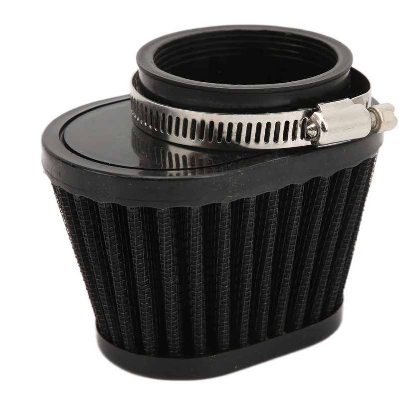 51mm/2in Motorcycle Air Filter ClampOn Dustproof Rubber Black Replacement for