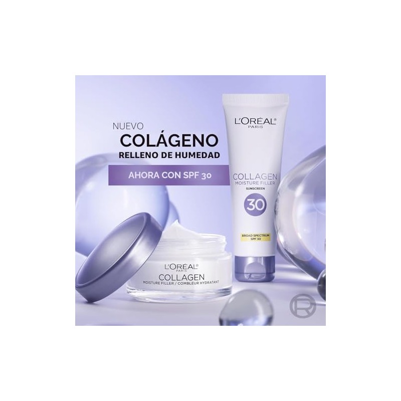 Oreal Paris Crema Facial Relleno Humedad Colágeno Hidratante Antienvejecimiento Fórmula