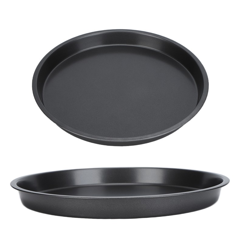 2Pcs Non Stick Pizza Pan Deep Thickened Carbon Steel Baking