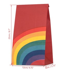 48 Pcs 8 Color Rainbow Paper Gift Party Birthday Paper Bag, Party Favors Multi-used for Girls Boys Kids Mens Party Supplies