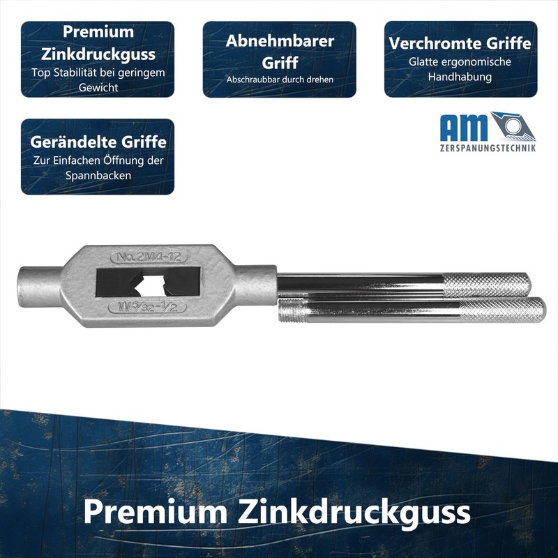 AM-Zerspanungstechnik Tap Wrench, Adjustable Pro Tap Wrench for Taps, Choice