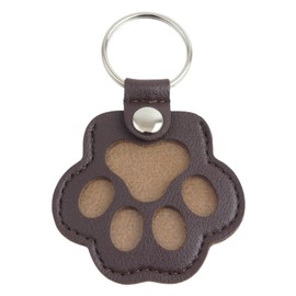 prendre PR-IMOU Pet Memorial Key Holder, Hair Storage Goods, Hair Case, Leather Key Chain, Dogs, Cats, Cute, Stylish, Portable, Always Together, Key Case, Key Ring, Compact, Paw Motif, dark brown