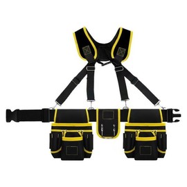 ABBP-헤비듀티 공구벨트 (어깨끈 포함) 건축용 가위 허리 가방, 목수용 휴대용 Heavy-Duty Tool Belt with Shoulder Strap, Carpenter's Pouch with Pockets for Scissors and Hammer [01 As Shown]