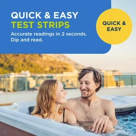 FROG @Ease Test Strips for Hot Tubs and Swim Spas - Test Strip with Out Indicator for FROG @Ease SmartChlor Cartridges, pH, Total Alkalinity and Total Hardness - 30 Test Strips
