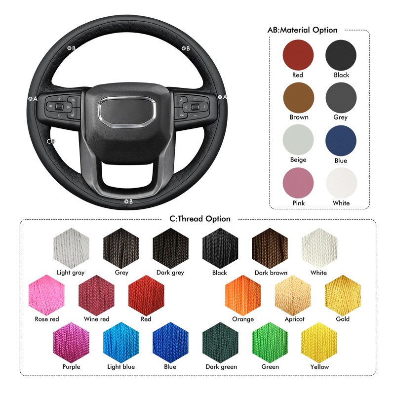 Steering Wheel Cover for GMC Sierra 1500 / Sierra 1500
