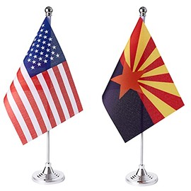 ZXvZYT 2 Pack American US Christian flag USA Christians table flag,Small Mini United States Religion and Belief Desk Flags With Stand Base,for Christian Party Events Celebration Decorations Supplies