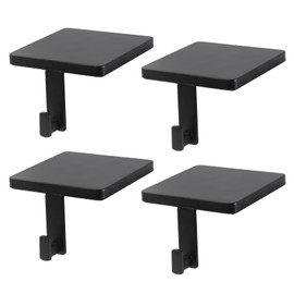 Joinor Set of 4 Metal Christmas Stocking Holders for Mantle Heavy Duty Stocking Hangers Stocking Hook Christmas Ornaments for Counter Tables Window Fireplace Mantle Decoration (Black)