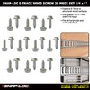 E-Track Wood Screw 20 Piece Fastener Set (1/4"x1" Washer Head