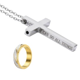 Benaewa Breathlace Necklace Set, Titanium Steel Breathing Necklacea and 6 mm Thumb Ring, Aids for Stress Relief, Meditation