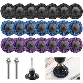 ROSYLEVE Pack of 21 CSD Disc, Grinding Disc, 50 mm, Coarse Grinding Disc, Purple/Blue/Black, Cleaning Disc Set for Angle Grinder of Paint, Rust Welds, Oxidation Cleaning & Removal