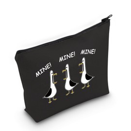 MNIGIU Nemo Seagull Cosmetic Bag Seagull Lovers Gifts Underwater Animal Gifts Seagull Souvenir Gift (MINE Black Bag)